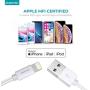 iPhone Charger Cable, Overtime Apple MFi Certified Lightning Cable 6ft USB Cord for iPhone 11/11 Pro/11 Max/X/XS Max/XR/8 Plus/7/6/SE, iPad/iPad Air 2/Mini 4/3/2, White