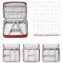 Portable Electronic Organizer Travel Accessories Cable Bag Universal Cord Storage Case Carrying for Charging Cable, Cell Phone, Power Bank,Mini Tablet(Red)