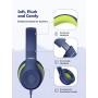 Mpow CH6S Kids Headphones with Microphone Over-Ear/On-Ear, HD Sound Sharing Function Headphones for Children Boys Girls, Volume Limited Safe 85dB/94dB Foldable Headset w/Mic for School/PC/Cellphone