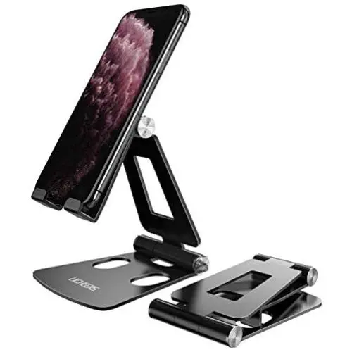 Cell Phone Stand, licheers Portable Multi-Angle Smartphone Holder for Desk Compatible with Nintendo Switch, Phone 11 Pro Xs Max Xr X 8 7 6 6s Plus and 4-7 Inch Devices (Black) Cell Phone Stand, licheers Portable Multi-Angle Smartphone Holder for Desk Compatible with Nintendo Switch, Phone 11 Pro Xs Max Xr X 8 7 6 6s Plus and 4-7 Inch Devices (Black)