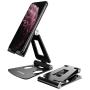 Cell Phone Stand, licheers Portable Multi-Angle Smartphone Holder for Desk Compatible with Nintendo Switch, Phone 11 Pro Xs Max Xr X 8 7 6 6s Plus and 4-7 Inch Devices (Black)