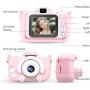 2020 Kids Digital Camera for Girls Boys, HD 2.0 Inches Screen Child Selfie Video Camera Camcorder Toys Gift for 3 4 5 6 7 8 9 10 Years Old Starter Children with Soft Silicone Cute Cat Case, Pink, Blue