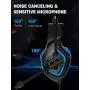 RUNMUS Gaming Headset PS4 Headset with 7.1 Surround Sound Stereo, Xbox One Headset with Noise Canceling Mic, Compatible with PC, PS4, Xbox One Controller(Adapter Needed), NS