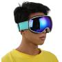 Keenso Ski Protection Glasses, Outdoor Men Women Ski Protection Glasses Anti-Fog Anti-Wind Skiing Snow Snowboard Goggles