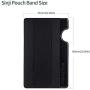 Sinjimoru Cell Phone Grip with Card Wallet, Phone Wallet Stick on Card Holder for Back of Phone, Slim Wallet with Elastic Phone Strap. Sinji Pouch Band Black