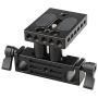 CAMVATE DSLR Baseplate Mount with Railblock Height Riser for 15mm Rail Rod Support System