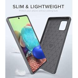 Aliruke Case for Samsung Galaxy A71 5G Case with Tempered Glass Screen Protector[2 Pack],Slim Shockproof TPU Bumper Cover Flexible Lightweight Protective Phone Case for Samsung Galaxy A71 5G, Gray