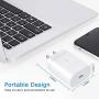 PD Fast Charger Compatible with iPhone 11 Pro Max SE 2020 Xs Xs Max XR X 8 Plus iPad Pro Mini USB C Fast Wall Charger, 18W USB-C Power Adapter Fast Charging Block with USB Type C Cable