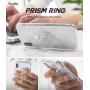 Ringke Prism Ring (Multi-Angle) (1 Pack) Finger Ring Stand Attachable Full 360° Rotation Grip Universal Smartphone Ring Holder Kickstand Adhere to Most Phone Case Accessory - Clear