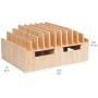 MobileVision Bamboo 10-Port Charging Station & Compatible Adapter for Apple Watch Combo for use with Watch, Smartphones & Tablets