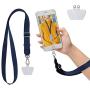 SS Lanyard, Cell Phone Lanyard Detachable Durable Neck Cord Lanyard Strap Universal Fit for Any Smartphones,ID Badges,Key Chain-Blue