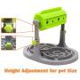 Ito Rocky Interactive Dog & Cat Food Puzzle Toy Treat Boredom Dispensing Slow Feeder - Anxiety IQ Training in Smart Feeding and Adjustable Height for Small/Medium Dogs