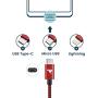 Micro USB Cable 0.65ft [2 Pack], RAMPOW Charging Cord, Fast Charge & Sync USB Cable, Braided Android Charger Cable for Samsung Galaxy S7 Edge S6 S5, Moto, LG G4, HTC - Red