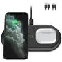 Yootech Dual Fast Wireless Charger, 2 Coils 20W Max 2 in 1 Wireless Charging Pad, Compatible with iPhone SE 2020/11/11 Pro/11 Pro Max/Xs MAX, Galaxy S20/Note 10/S10/S9, AirPods Pro(No AC Adapter)