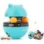 Pecute Cat Toy Interactive Cat Tumbler Toy Ball Pet Treat Leaking Toy with Dual Rolling Balls & Teasing Wand for Cats Kitten Puppy Exercise