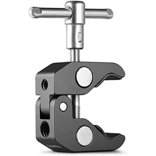 SMALLRIG Super Clamp w/1/4 and 3/8 Thread for Cameras, Lights, Umbrellas, Hooks, Shelves, Plate Glass, Cross Bars, etc - 735