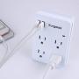 Surgetek Cell Phone Wall Mount Charger Power Strips Outlets Surge Protector 4-Outlet Dual USB for iPhone 6 7 8 Plus iPhone X Samsung S7 S8 Plus(4 outlets with 2 USB)