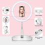 TARION 11" Selfie Ring Light with Stand + Phone Holder Foldable Beauty Ring Light Mini Led Light for Live Stream Video Photography Videography Conference Desk Led Lighting Adjustable Brightness White