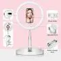 TARION 11" Selfie Ring Light with Stand + Phone Holder Foldable Beauty Ring Light Mini Led Light for Live Stream Video Photography Videography Conference Desk Led Lighting Adjustable Brightness White TARION 11" Selfie Ring Light with Stand + Phone Holder Foldable Beauty Ring Light Mini Led Light for Live Stream Video Photography Videography Conference Desk Led Lighting Adjustable Brightness White