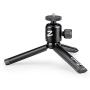 Zeadio Metal Mini Tripod + Ball Head Mount, with 1/4 Inch Screw Desktop Tabletop Stand Tripod for Smooth 4, Osmo Mobile, Vimble 2, Gimbal Handle Grip Stabilizer and All Cameras