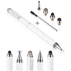 Stylus for Touch Screens - Penyeah DIY [4-in-1] High Sensitivity and Precision Disc Stylus Pen, Universal for iPad, iPhone, Tablets All Capacitive Touch Screens with 4 Replacement Tips - White