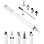 Stylus for Touch Screens - Penyeah DIY [4-in-1] High Sensitivity and Precision Disc Stylus Pen, Universal for iPad, iPhone, Tablets All Capacitive Touch Screens with 4 Replacement Tips - White