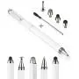 Stylus for Touch Screens - Penyeah DIY [4-in-1] High Sensitivity and Precision Disc Stylus Pen, Universal for iPad, iPhone, Tablets All Capacitive Touch Screens with 4 Replacement Tips - White