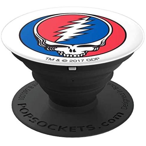 Grateful Dead Grateful Dead Steal Your Face PopSockets Stand for Smartphones & Tablets PopSockets Grip and Stand for Phones and Tablets