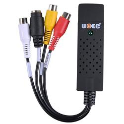 UCEC USB 2.0 Video Audio Capture Card Device Adapter VHS VCR TV to DVD Converter Support Win 2000/Win Xp/Win Vista/Win 7/Win 8/Win 10