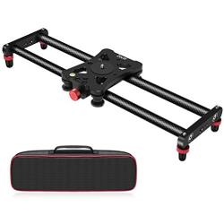 Zecti Camera Slider, Adjustable Carbon Fiber Camera Dolly Track Slider Video Stabilizer Rail for Camera DSLR Video Movie Photography Camcorder Stabili (15.7” Carbon Fiber Camera Slider Dolly Track)