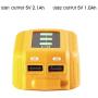 DSANKE 12V/20V Max USB Power Source for Dewalt DCB090 Converters Fit for Dewalt 20V 12V Battery