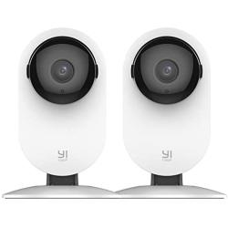 YI 2pc Smart Home Camera, 1080p WiFi IP Indoor Security Surveillance System with 24/7 Emergency Response, AI Human Detection, Pet Monitor and Cloud Service Available, Compatible with Alexa & Google