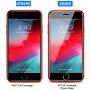 iPhone 7 Plus Case,iPhone 8 Plus Case, ZHIKE Anti-Peep Magnetic Adsorption Case Front and Back Tempered Glass Full Screen Coverage One-Piece Design Flip Privacy Cover (Anti Spy-Clear Red)