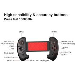 Mutop Wireless Joystick Gamepad with 5-10 Inch Telescopic Holder for Mobile Phone/Tablet/Android/iOS/Android TV Box - IPEGA PG-9083S