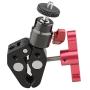 CAMVATE Super Clamp Articulated Mini Ball Head Mount with1/4-20 Screw for DSLR Camera DIY Accessories(Red)