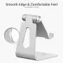 Adjustable Cell Phone Stand - ToBeoneer Phone Stand [Update Version] Multi Angle Dock Holder for All Mobile Phones, Desktop Office Home Accessories Desk - Silver