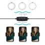 Selvim 6 inch Selfie Ring Light with Cellphone Holder Stand- Ring Light Stand for Live Stream ＆ Makeup, 64 LED Bulbs 3 Light Modes 10-Level Brightness 360° Rotating for iPhone Android Cell Phone
