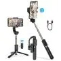 Selfie Stick Tripod, BlitzWolf Extendable Selfie Stick Bluetooth with Anti-Shaking Stabilizer and Automatic Balance, Gimbal Stabilizer for iPhone 11 Pro/XS Max/XS/XR/X/8/7/6, Galaxy S10/S9, Android