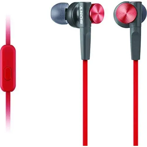 Sony MDR-XB50AP/R Extra Bass Earbud Headset Sony MDR-XB50AP/R Extra Bass Earbud Headset