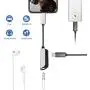 for iPhone Adapter 3.5mm Earphone Jack Adapter Headphone Adapter Audio Cables AUX Conversion Accessories Charge Converter 2 in 1 Splitter Dongle for iPhone 7/8/X/7 Plus/8 Plus/XS/XS MAX/XR/11/11Pro
