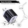 USB Wall Charger Brick, 4-Pack 2.1A/5V Dual USB Plug Power Adapter Charger Box Charging Cube Heads for Replacement for iPhone Xs/XS Max/XR/X/8/7/6/Plus, Samsung Galaxy S8 S7 S6 Edge, LG, Moto, HTC