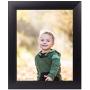 Frametory, 8x10 Aluminum Black Photo Frame for Posters, Pictures, Artworks with Real Glass,Metal Picture Frame Collection (8x10)