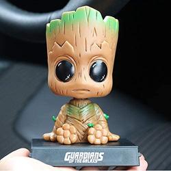 Cartoon Groot Car Dashboard Bobblehead Doll Cute Car Accessories, Supper Hero Groot Gobble Heads For Dashboards Car Interior Accessories, Anime Hero Bobblehead Mobile Phone Holder Car Decorations