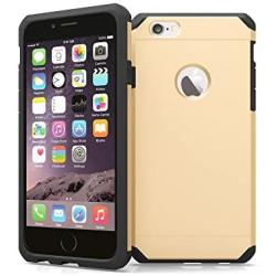 iPhone 6 / 6s Case, ImpactStrong Heavy Duty Dual Layer Protection Cover Heavy Duty Case for Apple iPhone 6 / 6s (Gold)