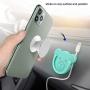 Car Grips Mount for Phone Stand Cute Bear Style Silicone Phone Holder with Phone line Clasp for Collapsible Grip/Socket Mount User Used on Dashboard, Home, Office, Kitchen, Desk, Wall (Blue) 3 Pack