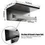 CRO DECOR Bathroom Toilet Paper Holder with Shelf, Stainless Steel Double Roll Toilet Tissue Holder Dual Wall Mounted for Mobile Phone Storage, Commercial Toilet Paper Dispenser, Brushed Nickel