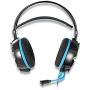 KOTION EACH GS700 3.5mm Gaming Game Headset Headphone Earphone Headband with Mic Stereo Bass LED Light for PS4 PC Computer Laptop Mobile Phones (Blue)