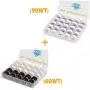 Simthread Size A SA156 Prewound Bobbin Thread with Storage Plastic Box Bundle | White+Black Colors(60WT) & 25pcs White Colors(90WT)