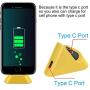 IUGGAN Charging Dock for Nintendo Switch Lite and Nintendo Switch Mini, Compact Charging Stand Station for Cell Phone with Type C Input Port (Yellow)