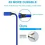 Fast Phone Charger Cable 16FT/5M Cell Phone Charging Cord Extra Long Nylon Braided Data Sync Cable Metal Connector Blue USB Cable Powerline for Phone XR/X/8/8 Plus/7/7 Plus/6/6s/Plus/SE Pad